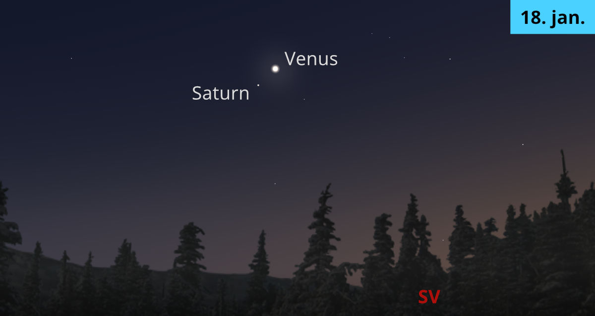 18. januar 2025: Venus og Saturn i pardans